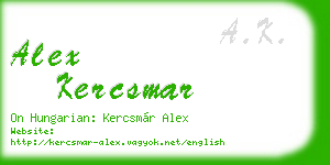 alex kercsmar business card